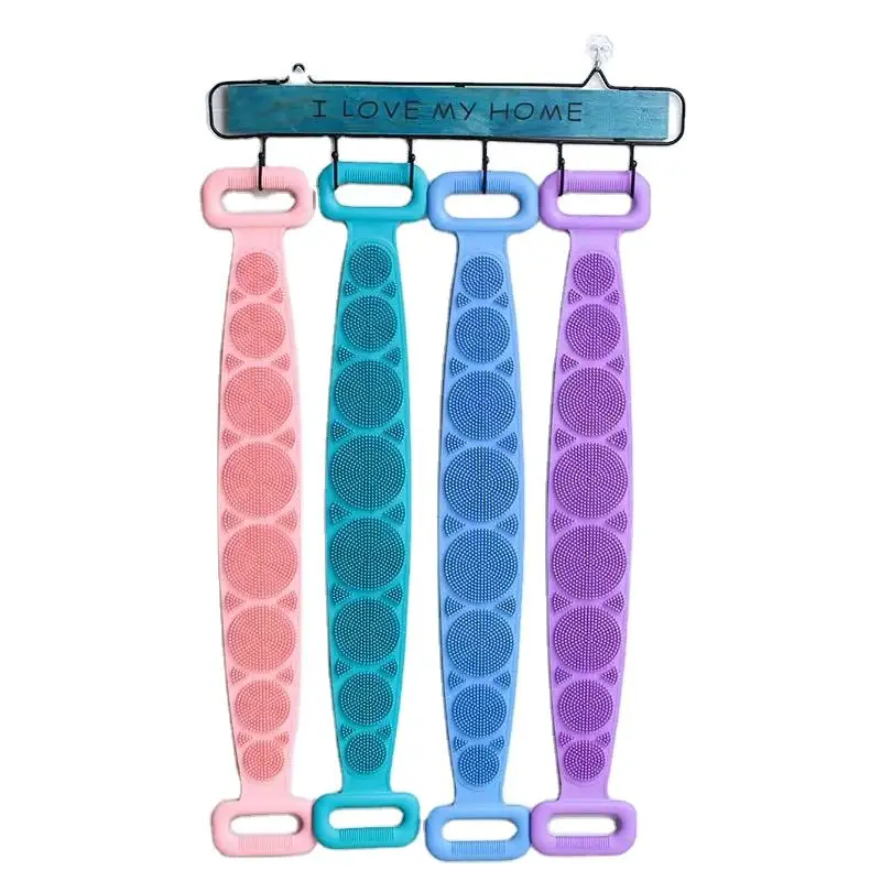 Домашний скребок для глубокой очистки задней части, силиконовый скребок для уборки ванной, душа, силиконовая щетка, скребок-ремень