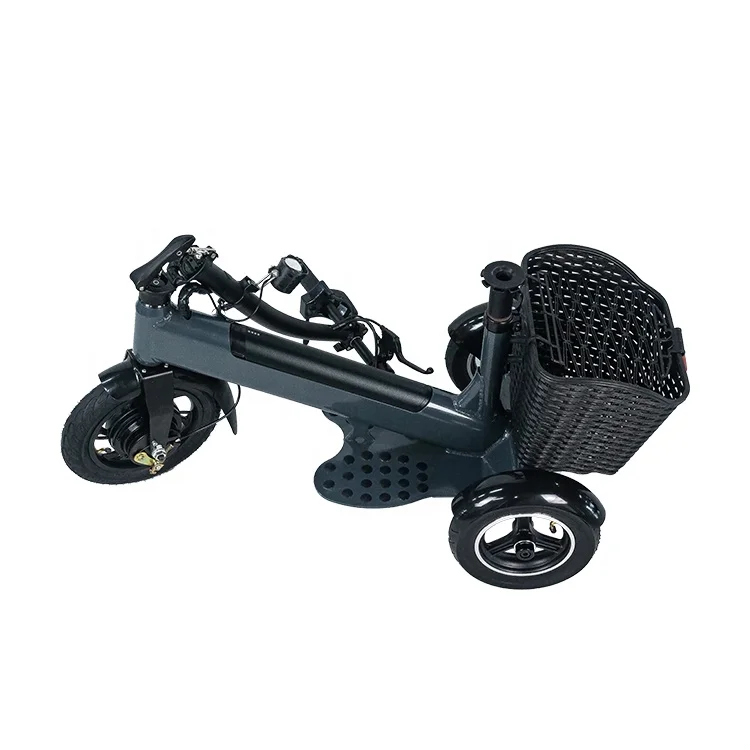 Freego wholesale folding disable mobility tricycle Three wheel electric scooter for adult elder with large seat