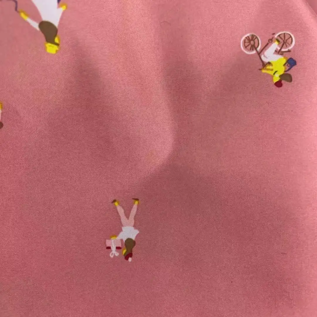 Оптовая продажа, Заводская тафта, детский непромокаемый дождевик с принтом, ткань из тафты