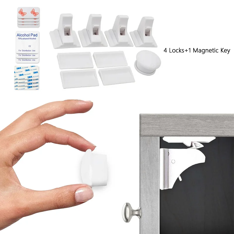 Wholesale High-Quality Baby Magnetic Suction Drawer Locks Kitchen Child Safety Cabinet Lock