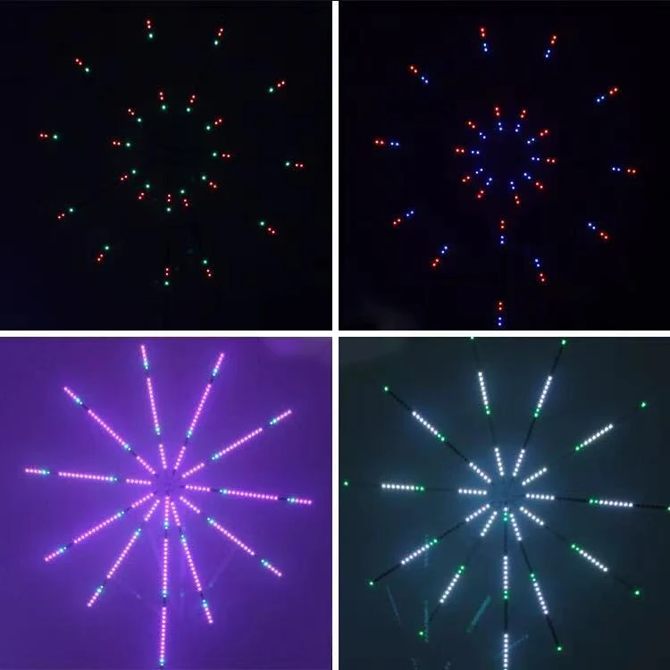 Christmas Home Table Decoration Fireworks Starburst Multi Color Decorative Led Light With Remote And App control