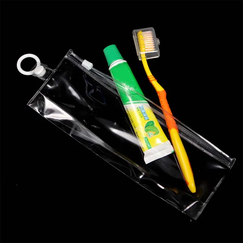 Provide sample plastic bag zip hot selling eco friendly zip lock bag custom logo EVA toothbrush recyclable stand up pouch