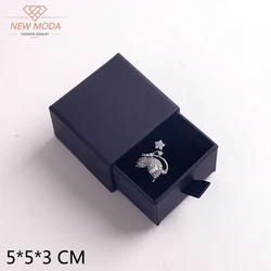 High Quality Slide Drawer Black Jewelry Box for Ring Necklace Earrings Customize Logo Jewellery Package Box