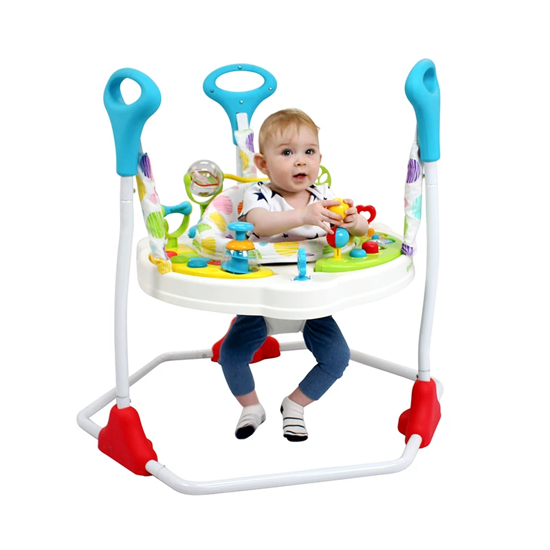 Customizable Baby Jumping Chair Infant Bouncer Seat with Adjustable Music and Light Electronic Toy Tray & Baby Jumpers