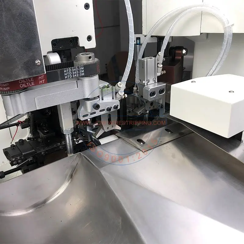 JCW-CST02 Fully automatic wire cutting and crimping  cable stripping  two sides terminal pressing USB machine