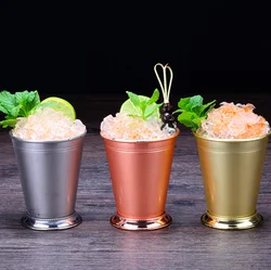 Custom Nickel Plated Beaded Trim Edging Cup 12 Oz Moscow Mule Mint Julep Cup