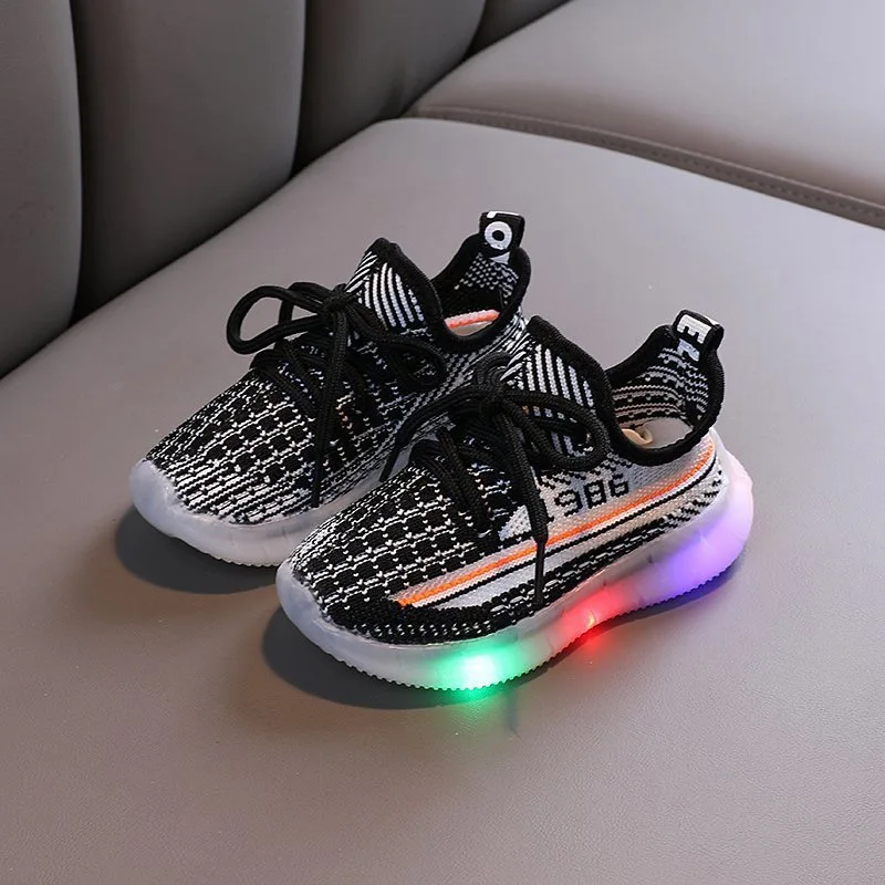 
Autumn Spring New Style Girls Kids Led Light Shoes Wholesale Cheap Casual Sports Little Boys Children Glowing Shoes 