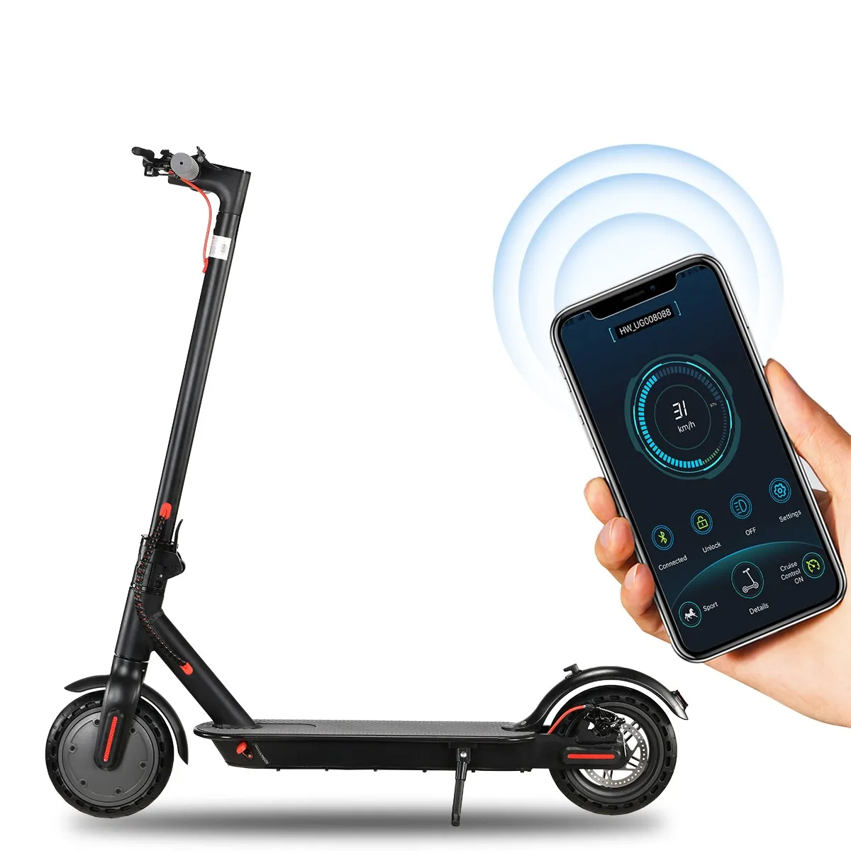 USA UK PL DE Warehouse Electrical Scooters With 350W 10.4Ah 8.5 Inch Solid Tire Adults escooter For Convenient City Mobility