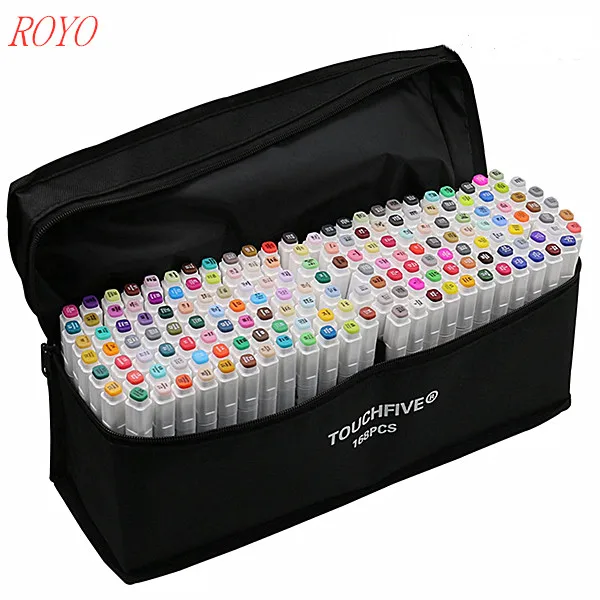 
Hot Selling168 Colors Dual Tip Art Markers,Permanent Marker Pens Highlighters With Black Bag  (62327604551)