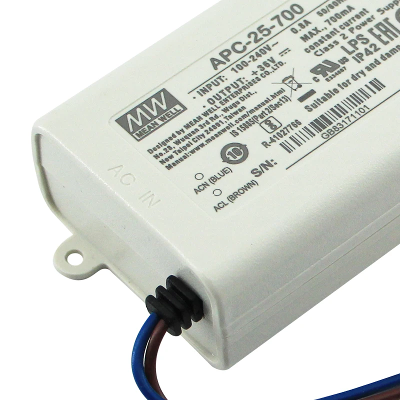 Meanwell APC-25 350mA 25W 500mA 700mA 1050mA Constant Current LED Strip Driver