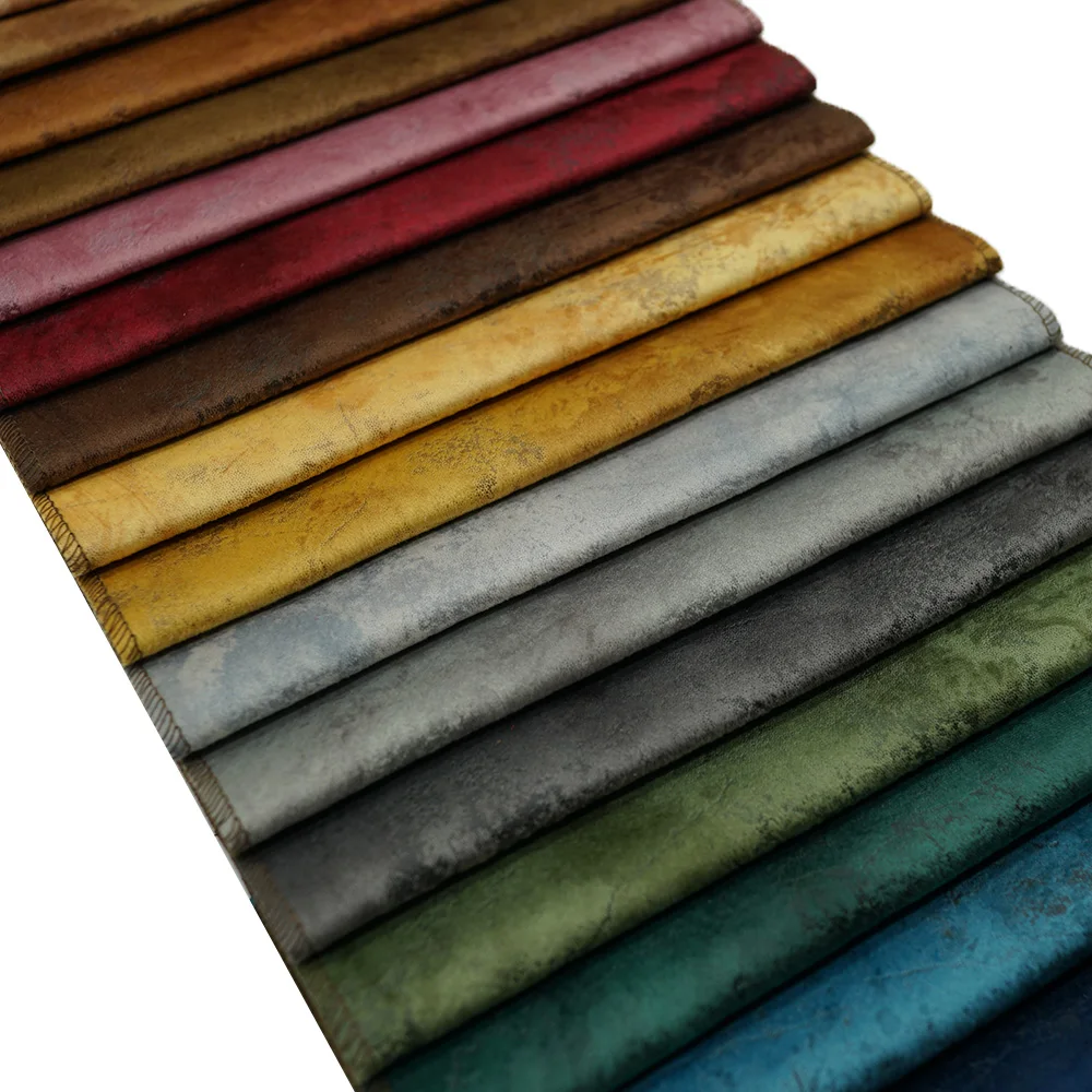 China Wholesale Bronzed Velvet For Sofa Upholstery Fabrics With Nonwoven Backing