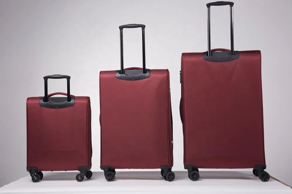 soft luggage set 5PCS family series light weight luggage polyester durable soft luggage cheap with BSCI certificate