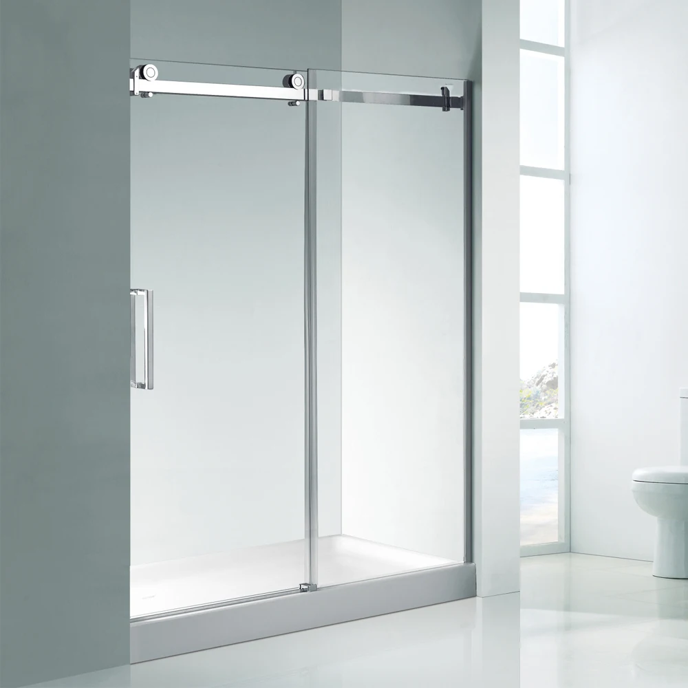 KMRY KD8113 Clean Glass Sliding Shower Cabin Frameless Shower Cubicle Prices Bathroom Sliding Glass Shower Door