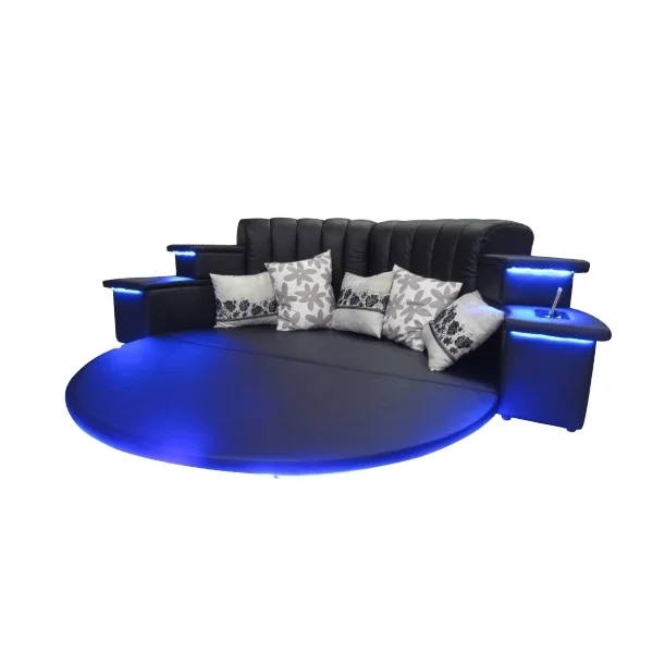 
hot sale modern led music round bed frame in China CY006 