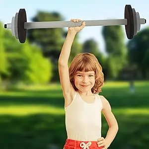 Wellshow Kids Barbell Weight Set Toy Workout Equipment Kid Weights for Exercise Toddler Fun Fitness Colorful