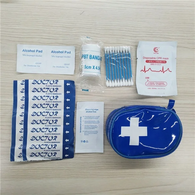 Waterproof PU Mini Emergency First Aid Kit and Customize
