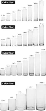 Cylindrical Glass Holder Floral Arrangement Vase Glass Tube Home Decor Cylinder Vase Customizable Minimalist Clear Glass Flower