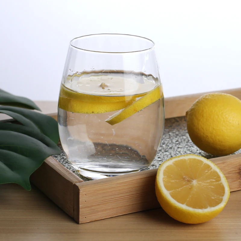 Factory wholesale customization 380ml stemless ine glass cup Electroplate wine glass Stemless glass Wine Cup