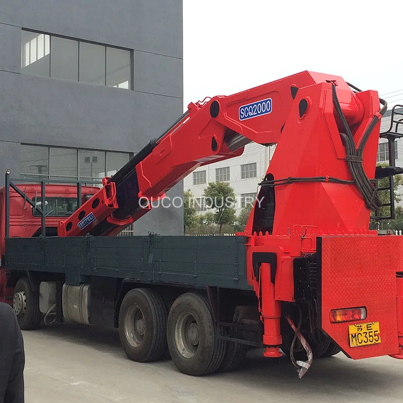 80t Hydraulic Pedestal Semi-knuckle Boom Truck Mounted Crane