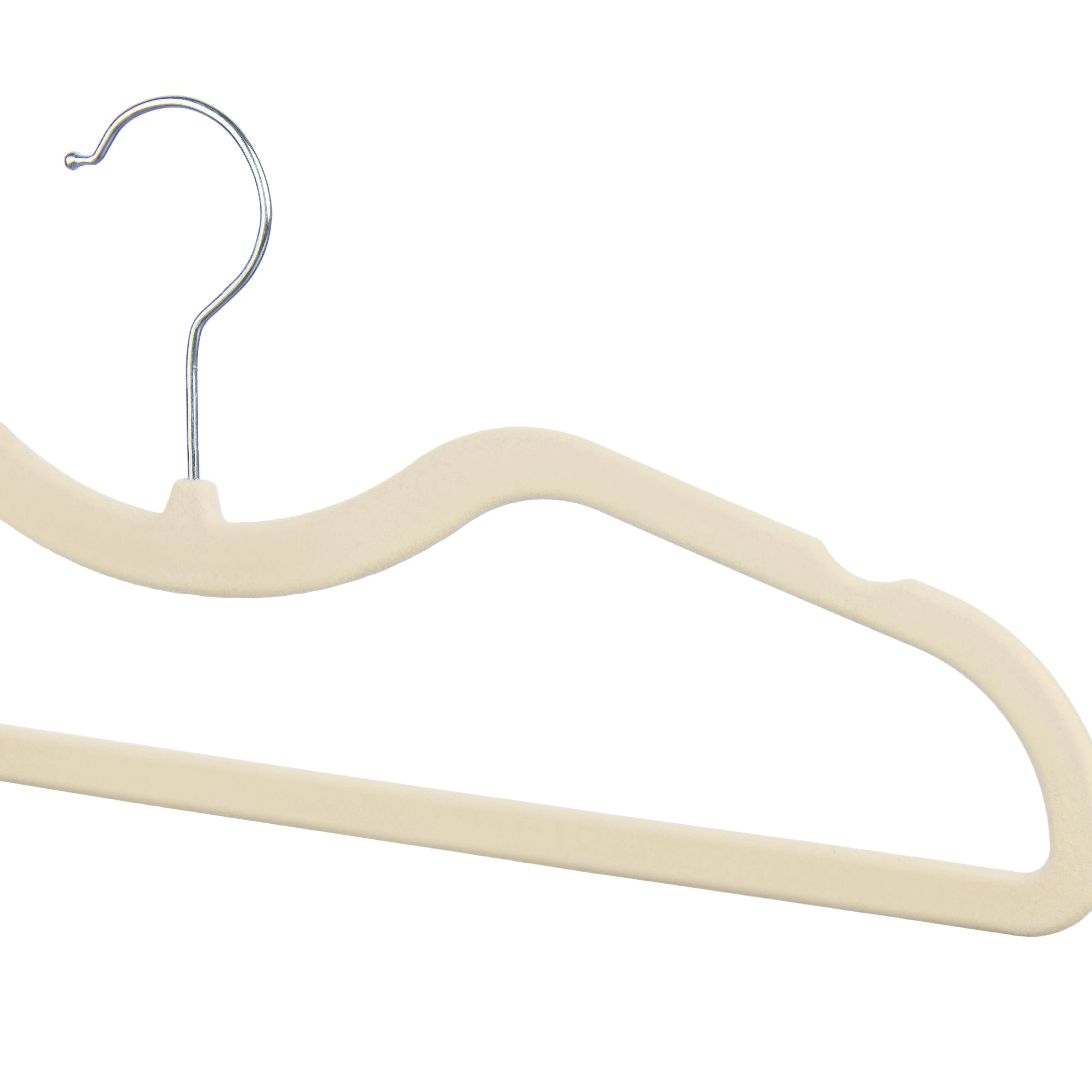 Factory Luxury Grey & Black Velvet Flocked Clothes Hangers with Custom Logo Premium Velvet Fabric Hangers