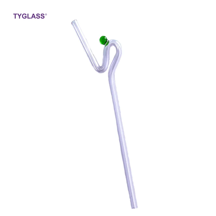 Factory wholesale bar environmental protection glass straws reusable 8mm high borosilicate glass straws custom logo