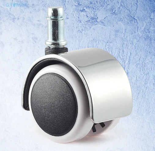 Modern Swivel Castors Office Chair 50/55MM Diameter Nylon PVC Brake-On Plate Mount Medical Furniture Direct Factory Supply
