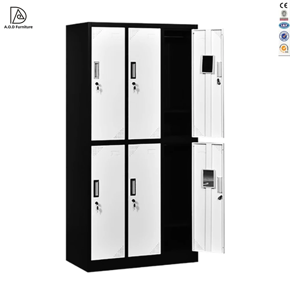 Office Hotel Home plastic lockers which durable than metal locker steel school/gym 6 Door Metal Lockers