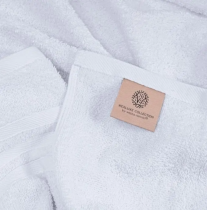Wholesale Luxury Custom Logo Quick Dry 100% Cotton Fabric Hotel Soft Large White Face Hand Hair Towels Bath Towel Set For Hotel