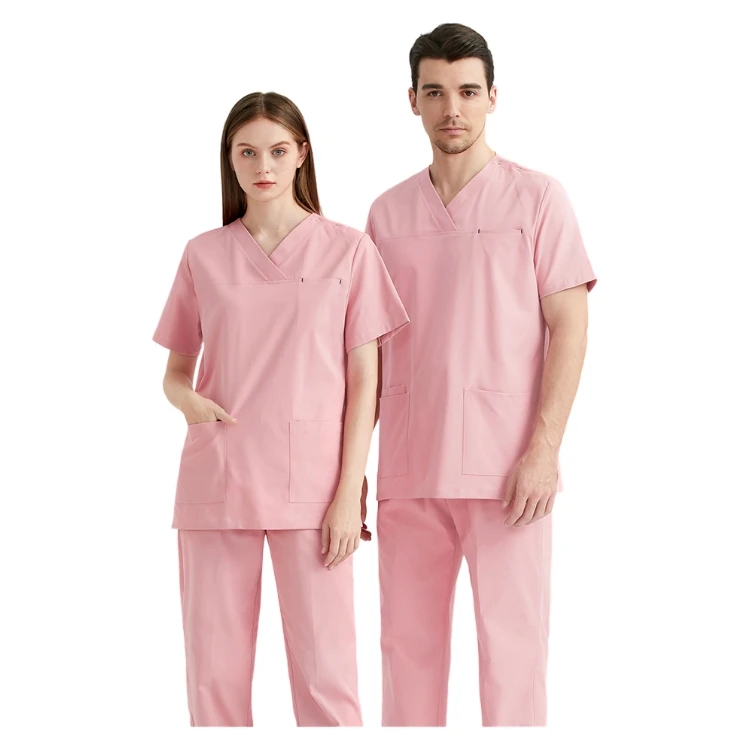 Wholesale Customized Men Scrub Clothing Sets Medical Scrub Suit Uniform Medical Men Scrub Sets
