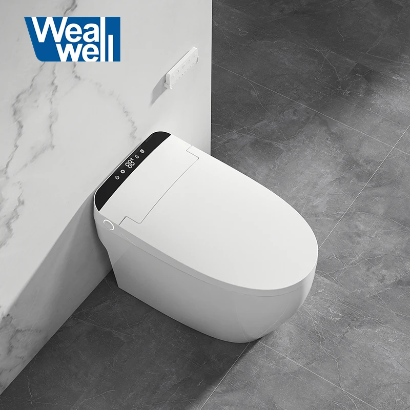 One Piece Display Screen Intelligent Remote Control Electric Bidet Auto Flush Smar Toilet