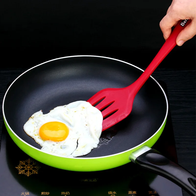 10 шт. цвета: черный, красный, пищевой интегрированная силиконовая кухонная утварь набор для кухни с цветная упаковочная коробка