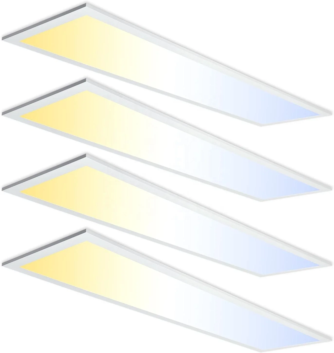 High Brightness Office Lighting 5CCT Recessed 1x4ft Square Backlit Iron Chassis Led Flat Panel Light