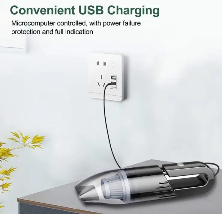 
Amazon hot sale Car Vacuum Cleaner Handheld with charging functions 