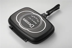 Wholesale popular cookware special handle double-sided frying pan