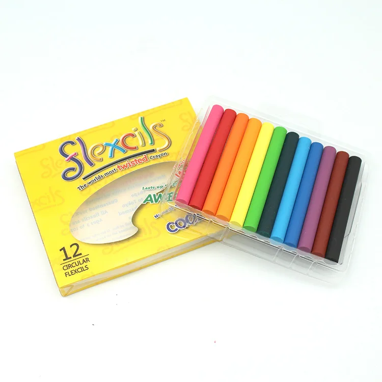Promotional 12colors soft unbreakable 6 colors Random combination kids