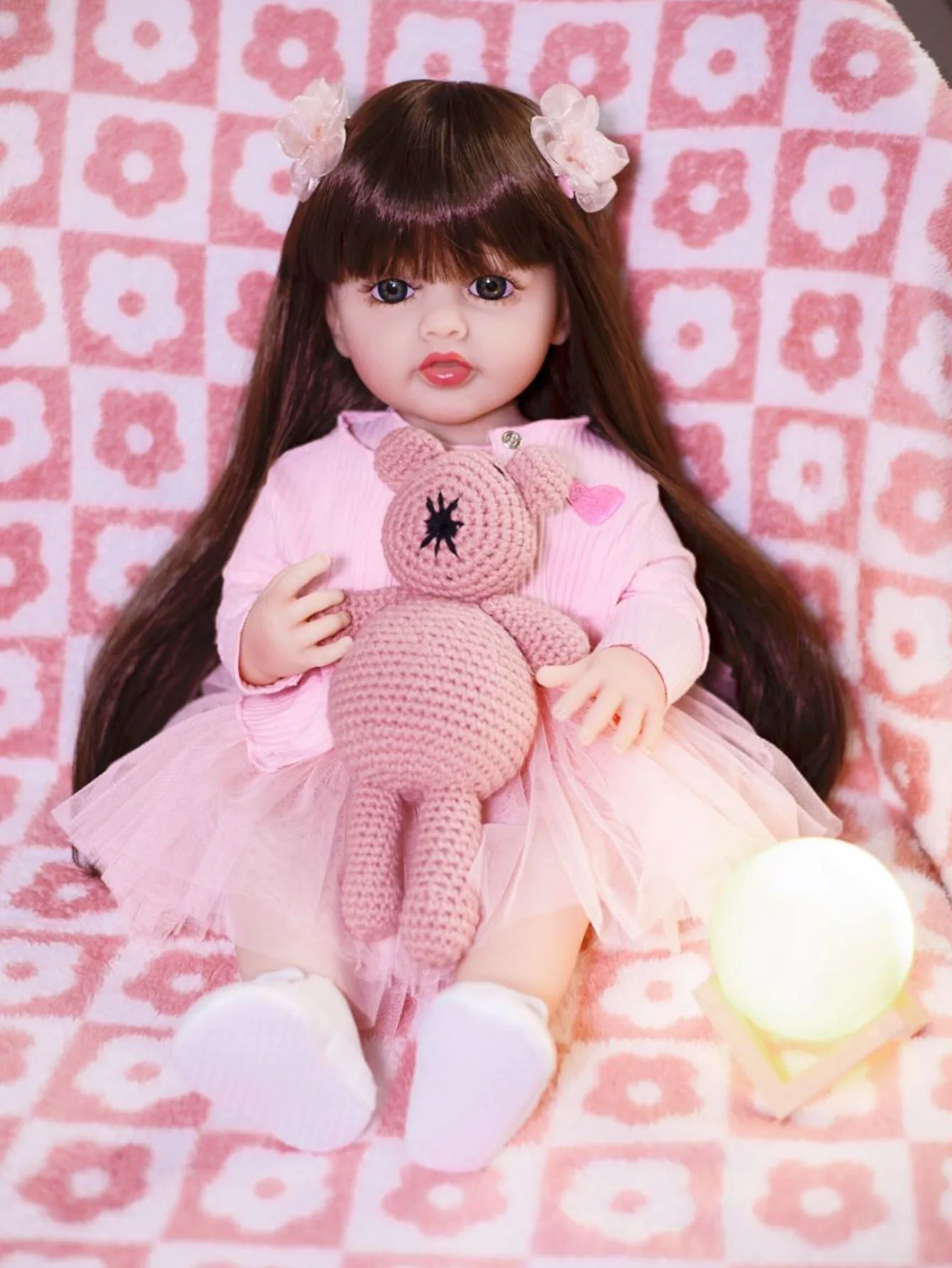 2024 Top Selling Christmas Gift Toy 55cm Princess Realistic Reborn Baby Dolls Lifelike Soft Silicone Reborn Toddler Doll