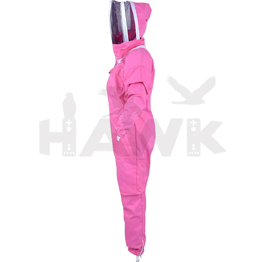 Protective Suit 3 Layer Ventilated Bee Suit Factory Price Beekeeping White Safety Protective Clothes Custom Designs HM-3207 PK