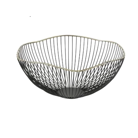 Kitchenware Aluminum Wired Metal Bread Basket for Breakfast Tableware Storage Basket Multipurpose Basket Household Kitchen Use