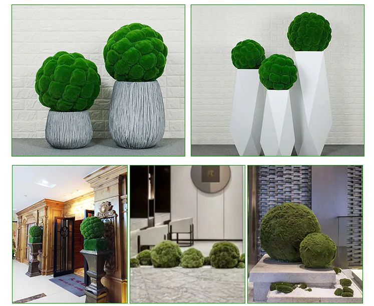 Hot selling artificial decorative green marimo moss balls for garden or home