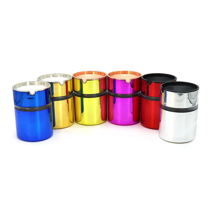 Car Gadgets Led Ashtray Mini Car Trash Can Detachable Ash Tray with Led