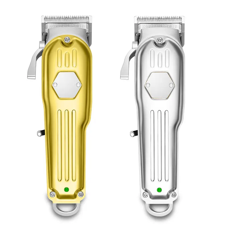  BES-9517 Pro электрическая Беспроводная полностью Металлическая Золотая машинка для стрижки волос регулируемая Парикмахерская