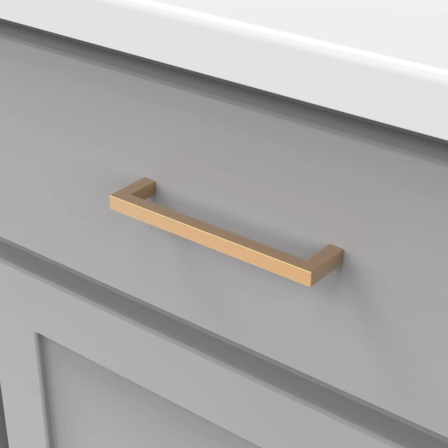 Wholesale Modern Drawer Cabinet Handle Brushed Golden Finish Kitchen Cabinet Door Pulls Kitchen Cabinet Handles