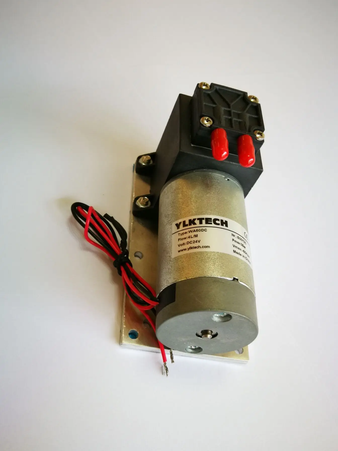 WA60DC Electric Micro Air Pump Diaphragm Piston Structure 12V-24V Voltage Vacuum Usage Customizable Cable Length OEM Application