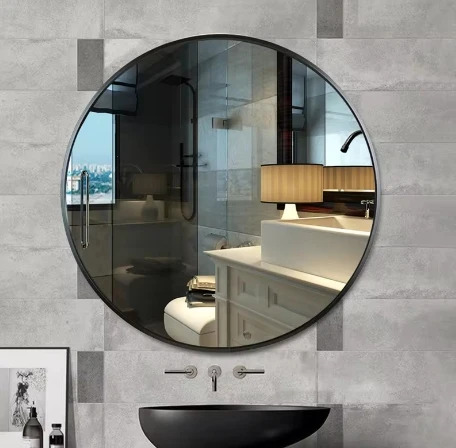 Factory Direct Supply Modern Large Circle  Decorative Make-up Cosmetic  Mirror For Bathroom Wall