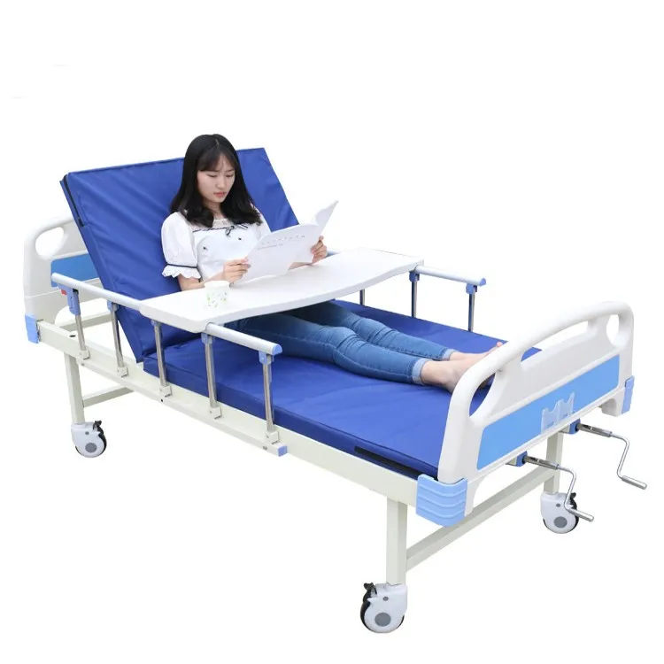 Factory wholesale nursing with toilet medical stretcher two crank manual hospital bed