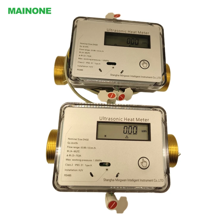 MID CE Certified High-Precision Brass 32mm Ultrasonic Heat Meter Flow Meter with M-BUS RS485 LoRa LoRaWAN