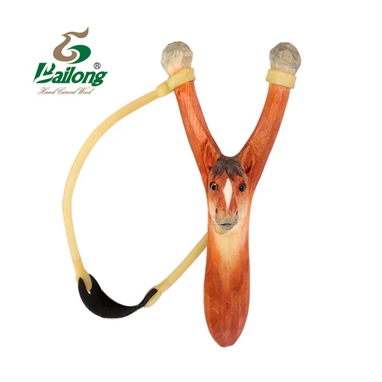 Direct 15 years factory CE standard hand carved catapult animal wooden sling shot