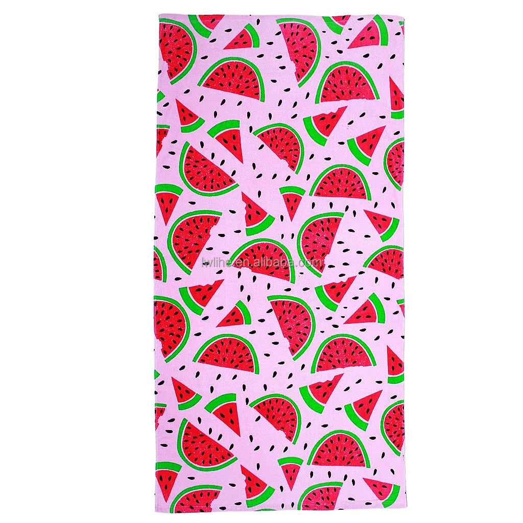 Manufacturer Custom Design 100% Cotton Terry Beach Towels Printed Animal Printed Kids Beach Towels