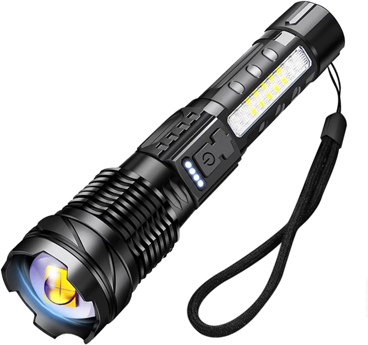 LED Flashlight USB Charging Zoom COB Working Light With Powerful And Versatile Function