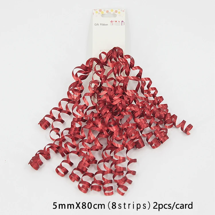 Custom Curly Gift Bows Ribbon Outdoor Indoor Christmas Decorations Wedding Gift Package Self Adhesive Tape